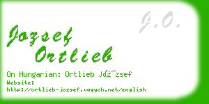 jozsef ortlieb business card